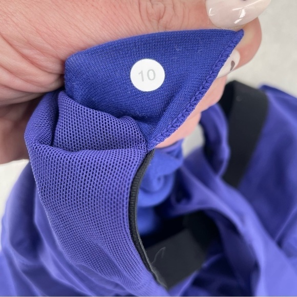 LULULEMON Women’s Athletic Tank Top Crisscross strap back with mesh purple sz 10 - Picture 8 of 10